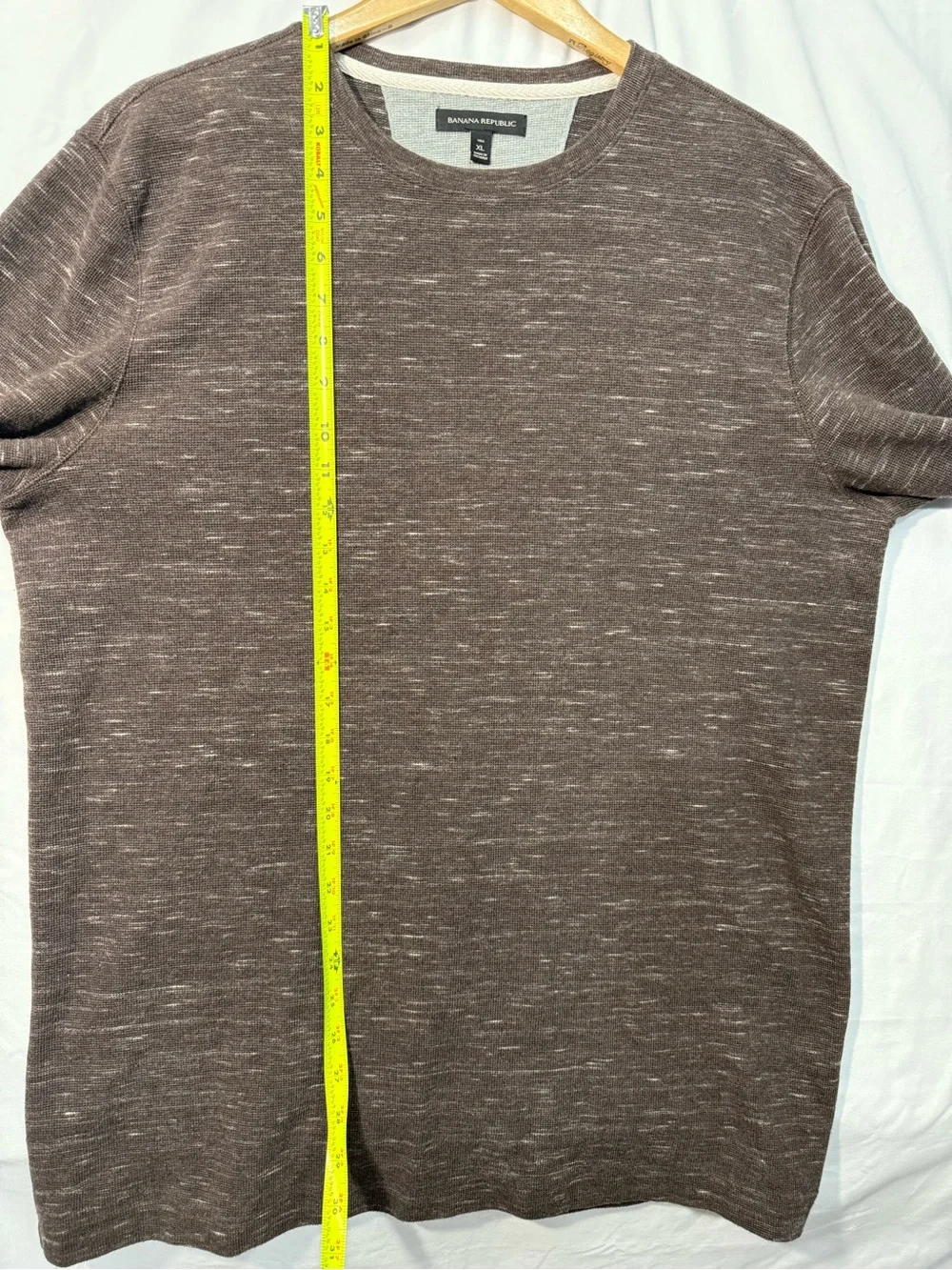 Banana Republic Men's XL Tall Sweater Brown Heather Crewneck Long Sleeve